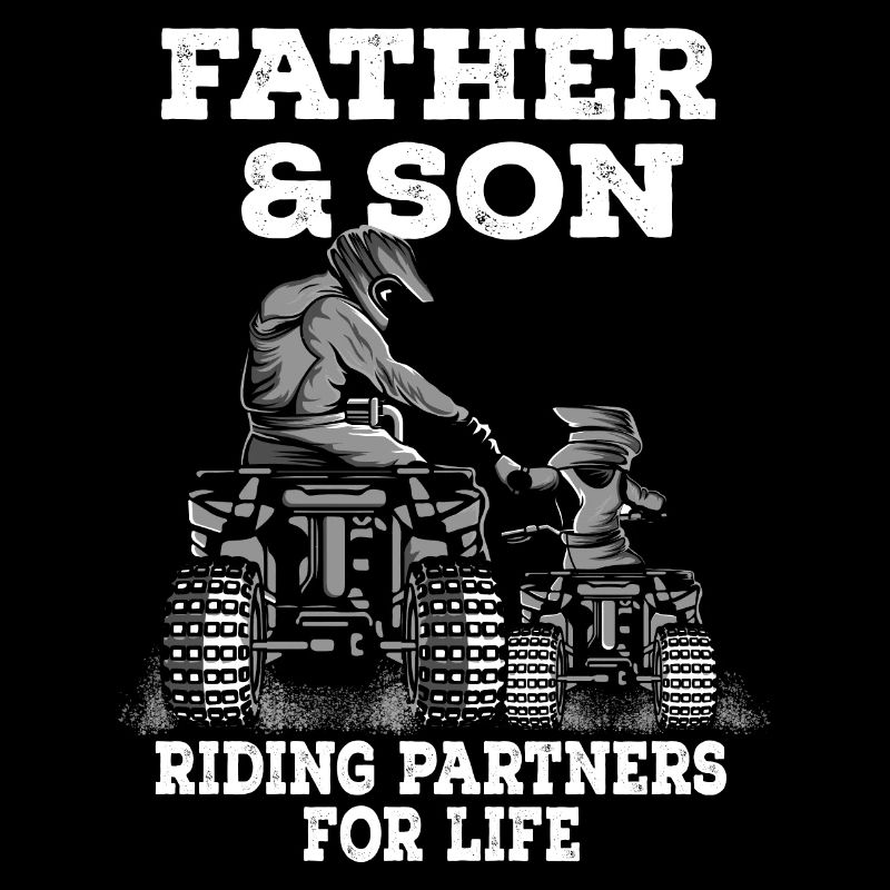 Quad Vater und Sohn Spruch Geschenk