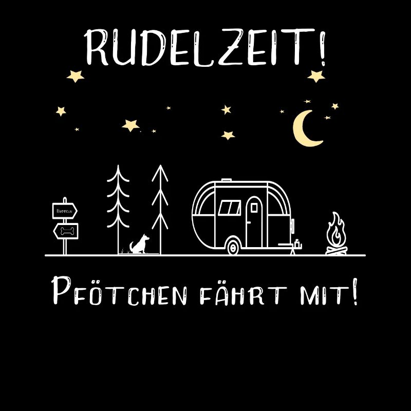 Wohnwagen Rudelzeit Pfötchen Camping Geschenk