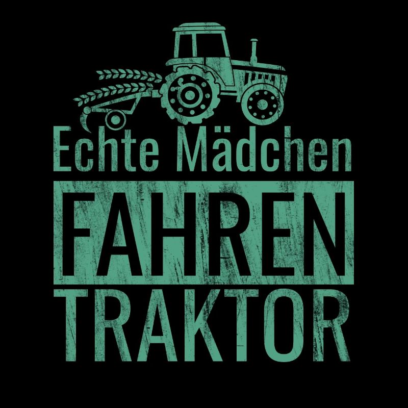 Echte Mädchen Fahren Traktor