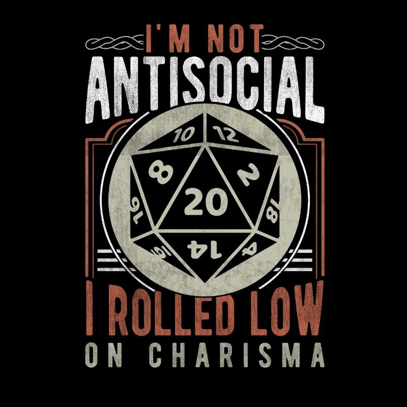 RPG de jeu sur table antisocial à faible charisme