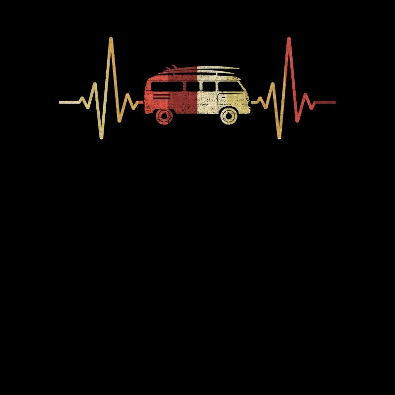 Caravan Van Camper Camping Heartbeat Motif