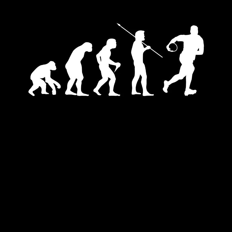 Rugby Evolution des Mannes Rugby-Spieler