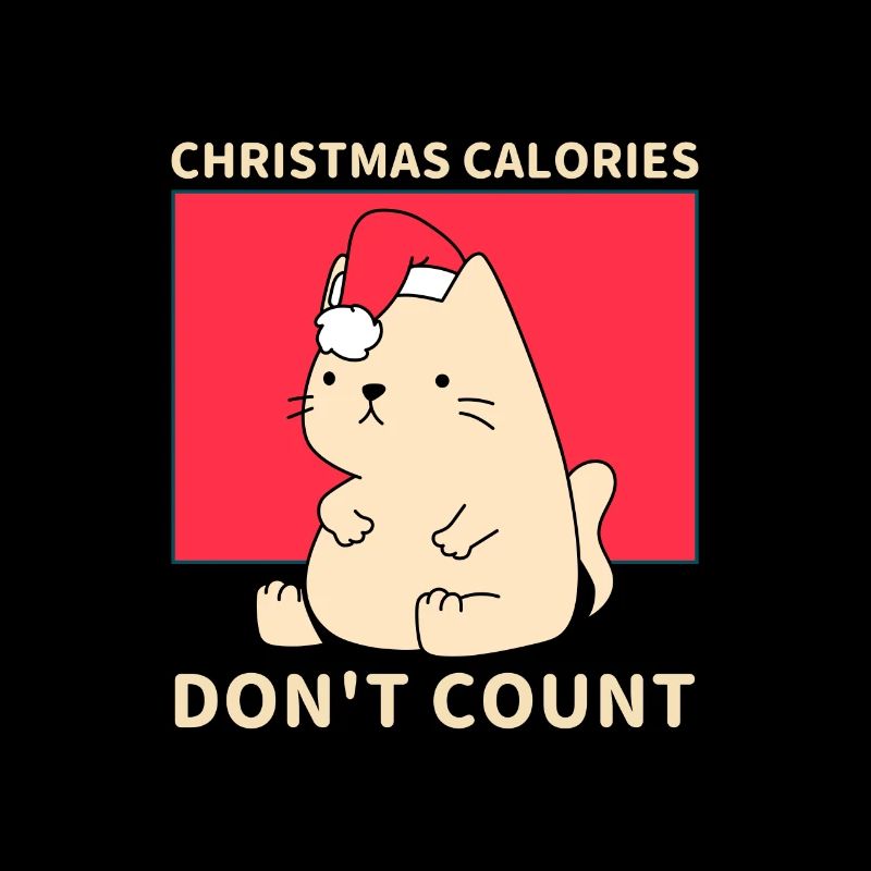 Weihnachtskalorien zählen nicht - hungrige Katze