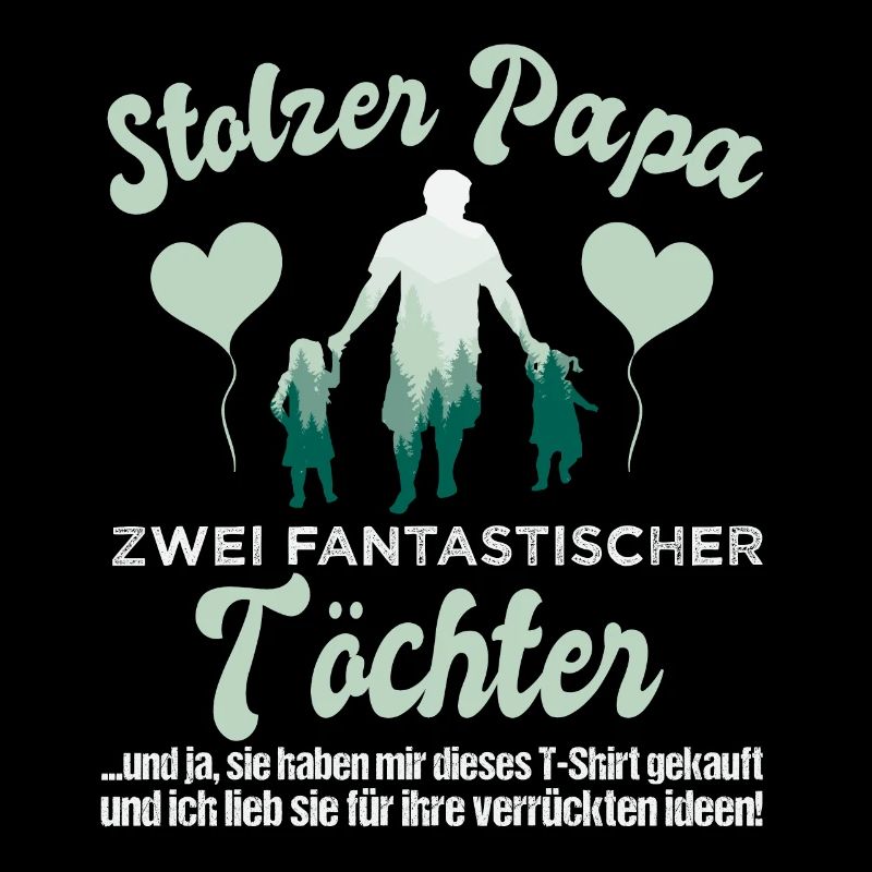 Stolzer Papa zwei Töchter