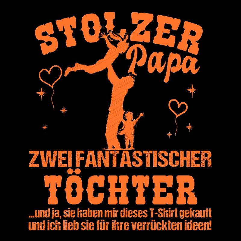 Stolzer Papa zwei Töchter