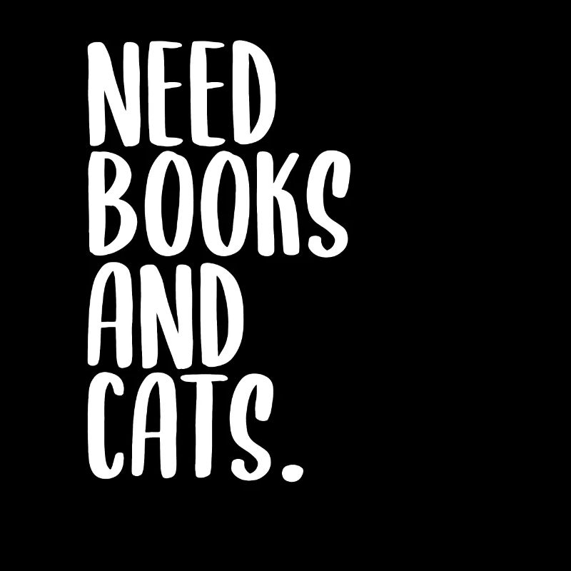 Bücher und Katzen Spruch