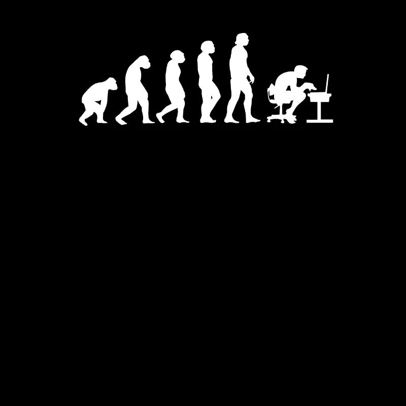 Gamer PC Computer Scientist Evolution Nerd