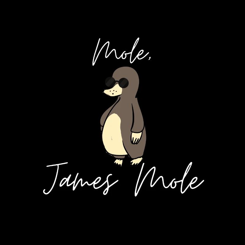 Mole, James Mole. Taupe drôle mignon mignon aveugle