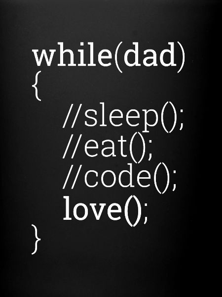 « While dad » | Père, programmeur