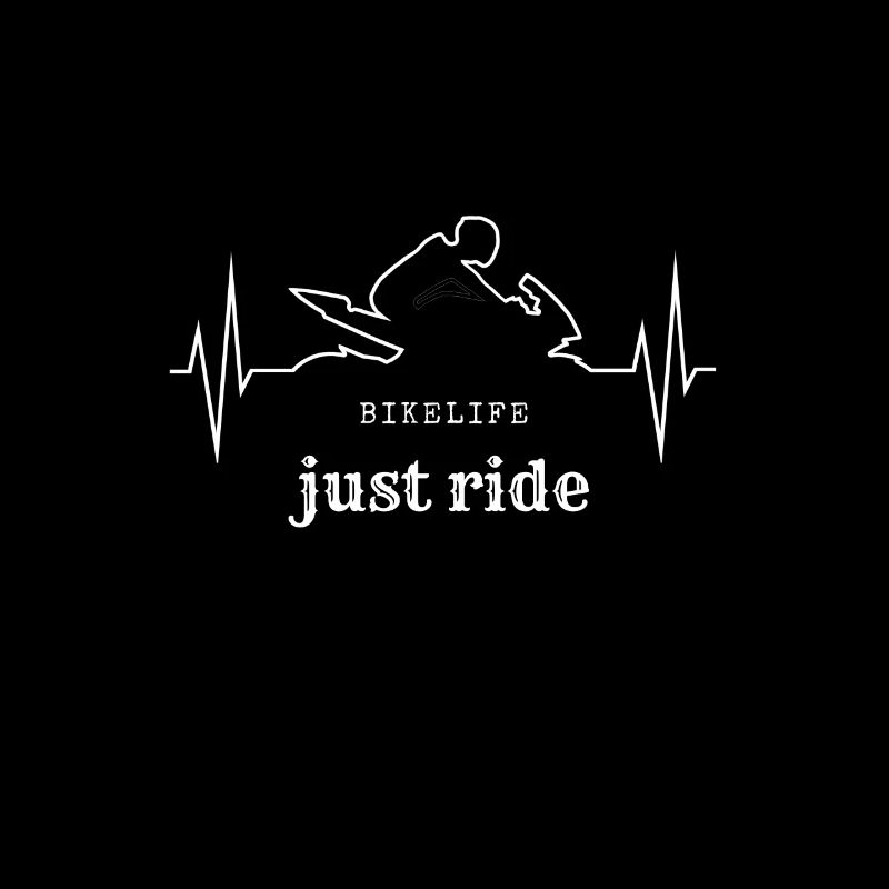 Motorrad Herzfrequenz EKG Linien cooles Geschenk