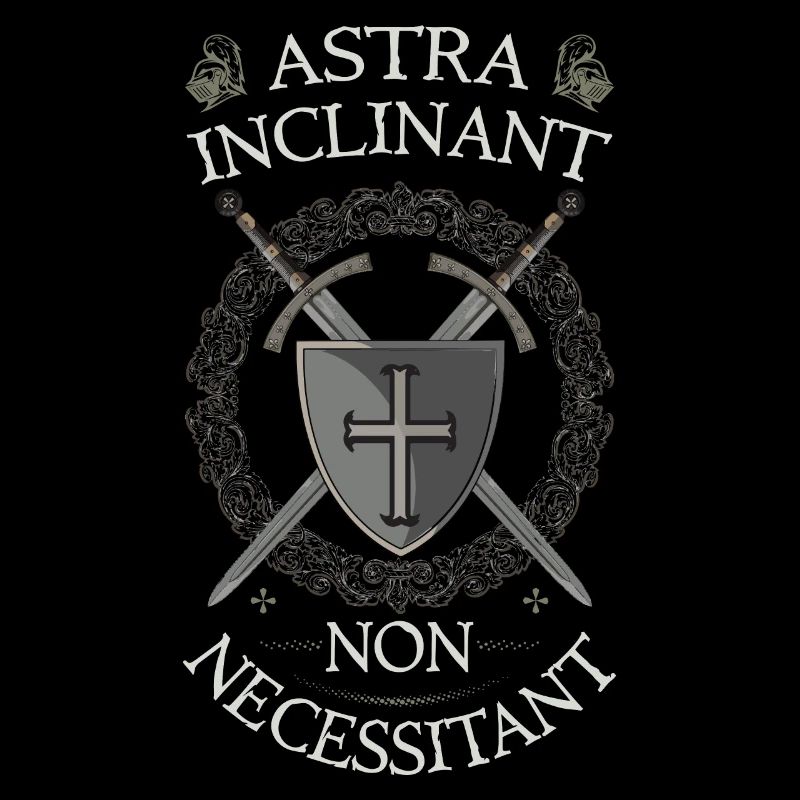 Templer Schild & Schwerter Astra Inclinant Non Neces