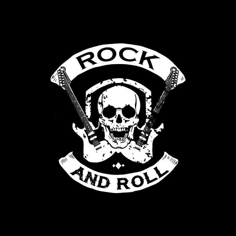 Crâne de guitare rock and roll