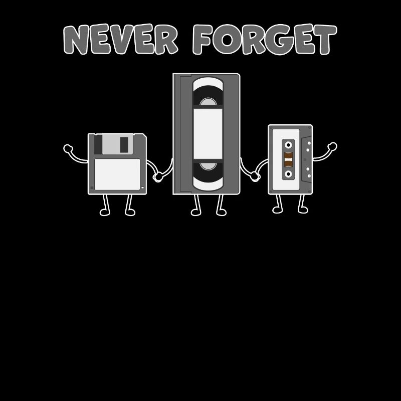 Never Forget 90s VHS Kassette Diskette