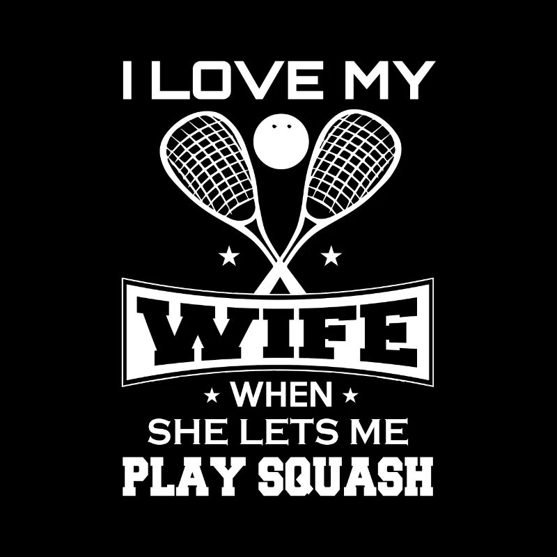 Squash Ehefrau Squashschläger Squashball