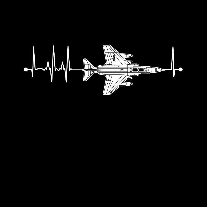 F-4 Phantom Airplane Pulse ECG Pilot F4 Heartbeat