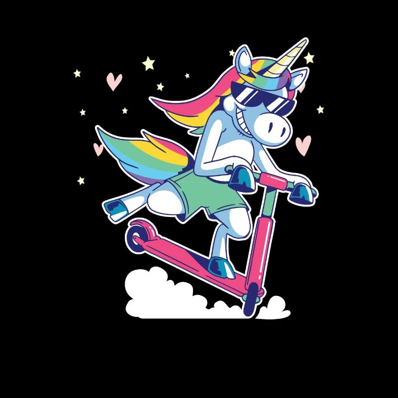 Tretroller Einhorn Roller Geschenk