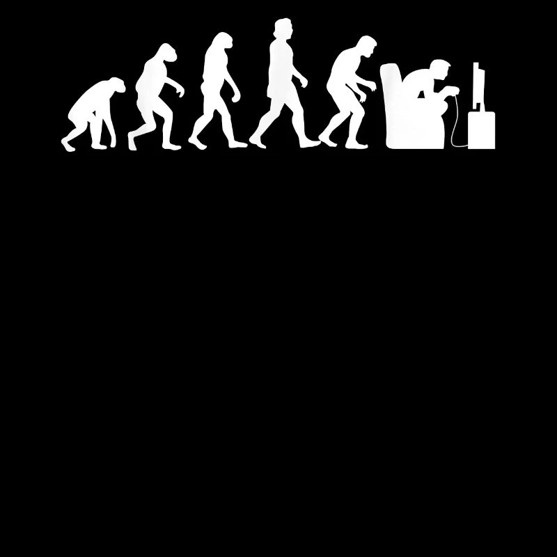 Gaming Evolution Funny Retro Jeu Vidéo Gamer Nerd