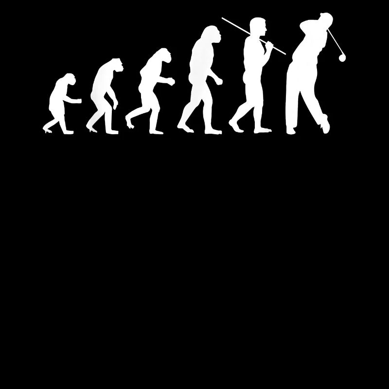 Golf Evolution von Höhlenmensch zu einem Golfer