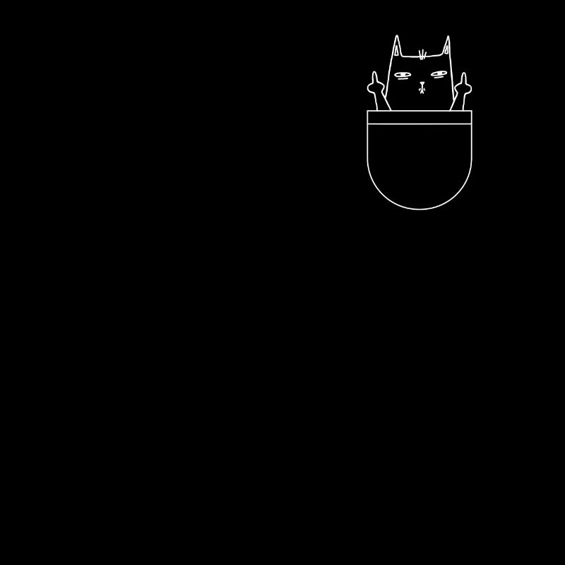 Katze Brusttasche Mittelfinger Katzen Geschenk
