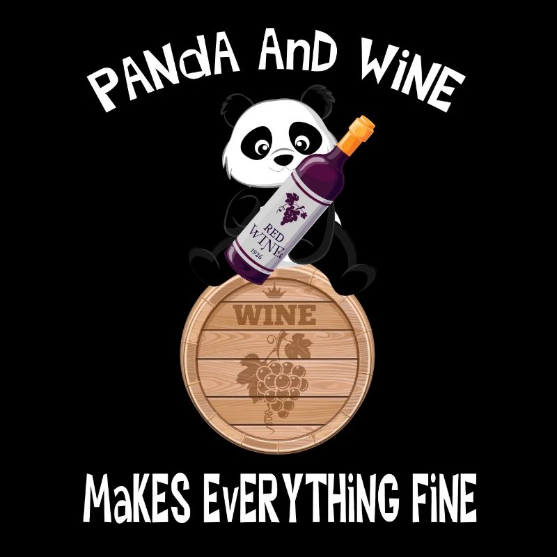 Panda et vin makes everything fine Vin rouge