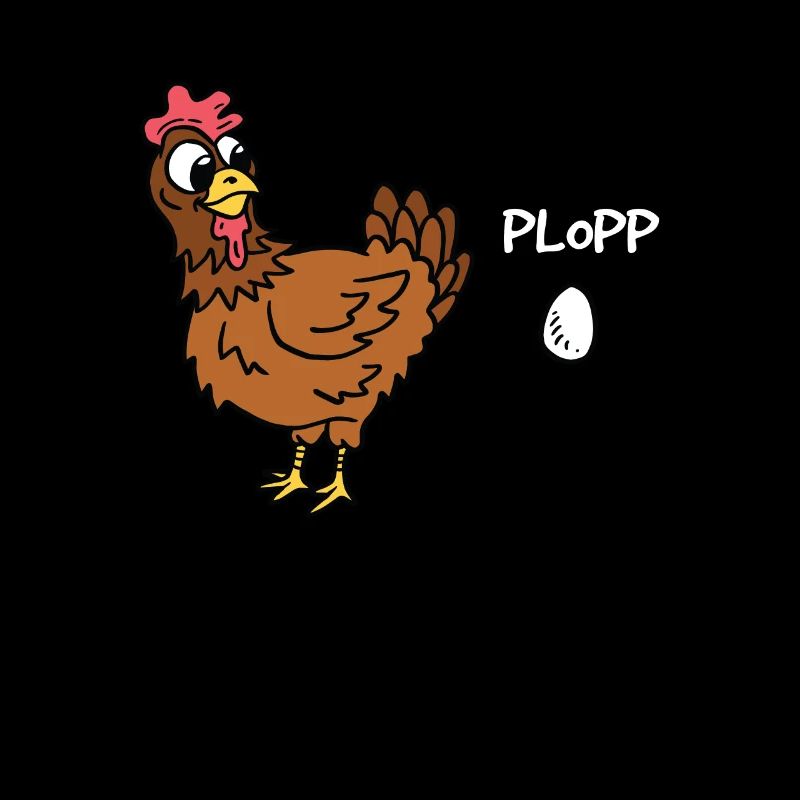 Chicken Plopp Egg Funny chicken eggs chicken farmer