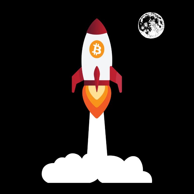 Bitcoin fusée Lune - crypto-monnaie Bitcoins
