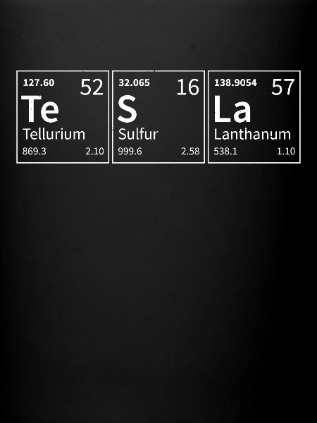 Tesla Éléments périodiques Chimie
