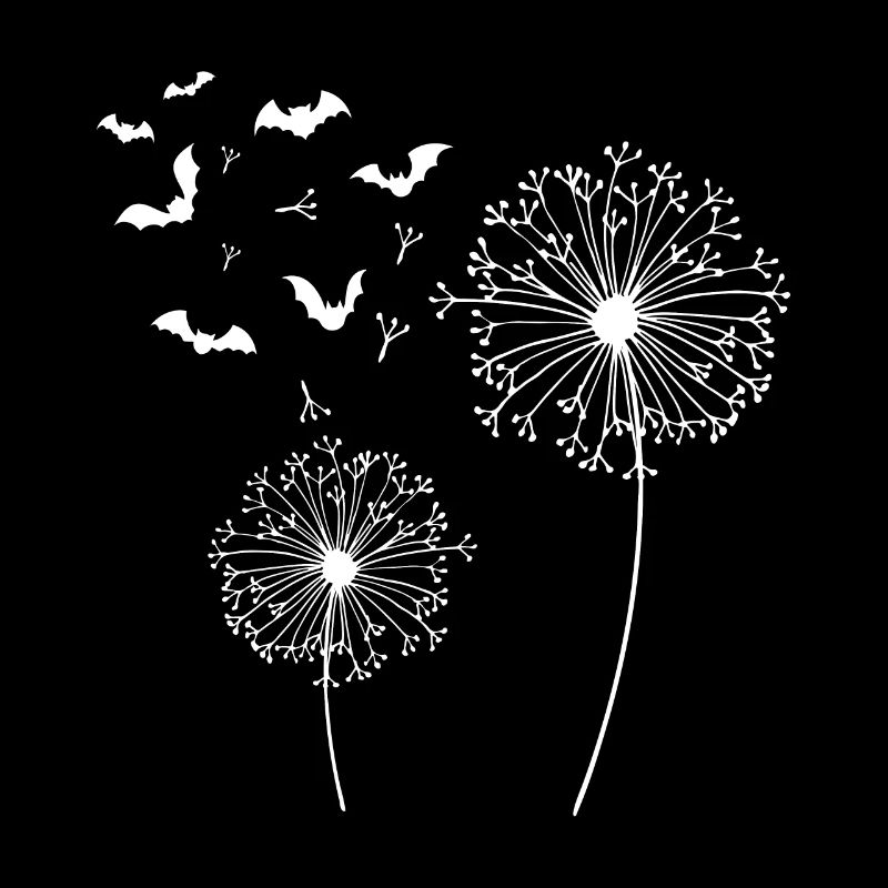 Fledermaus Pusteblume Löwenzahn Blume Halloween