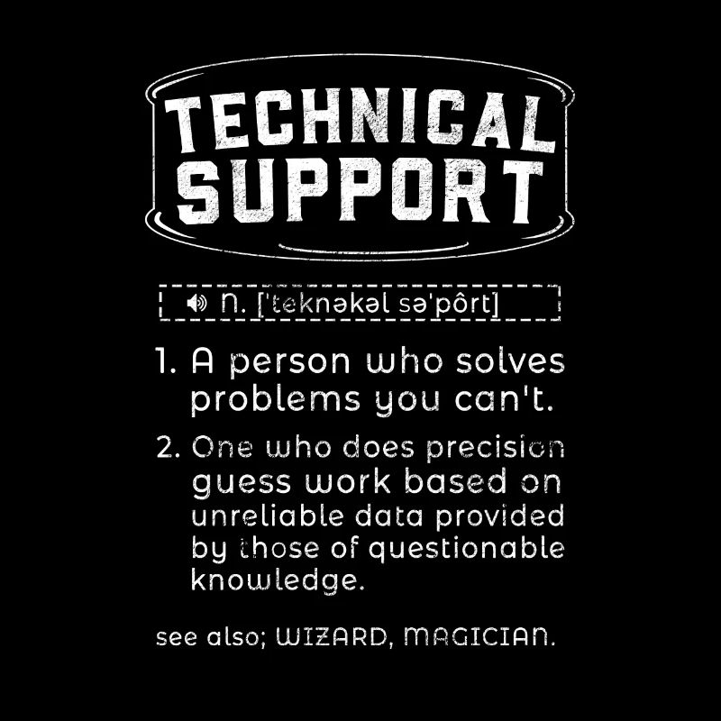Tech Support Definition Funny Computer Nerd Humor