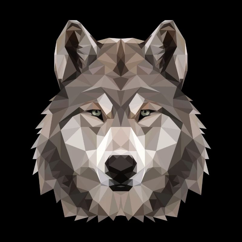 Wolf, Cooles Geschenk im Polygon Stil