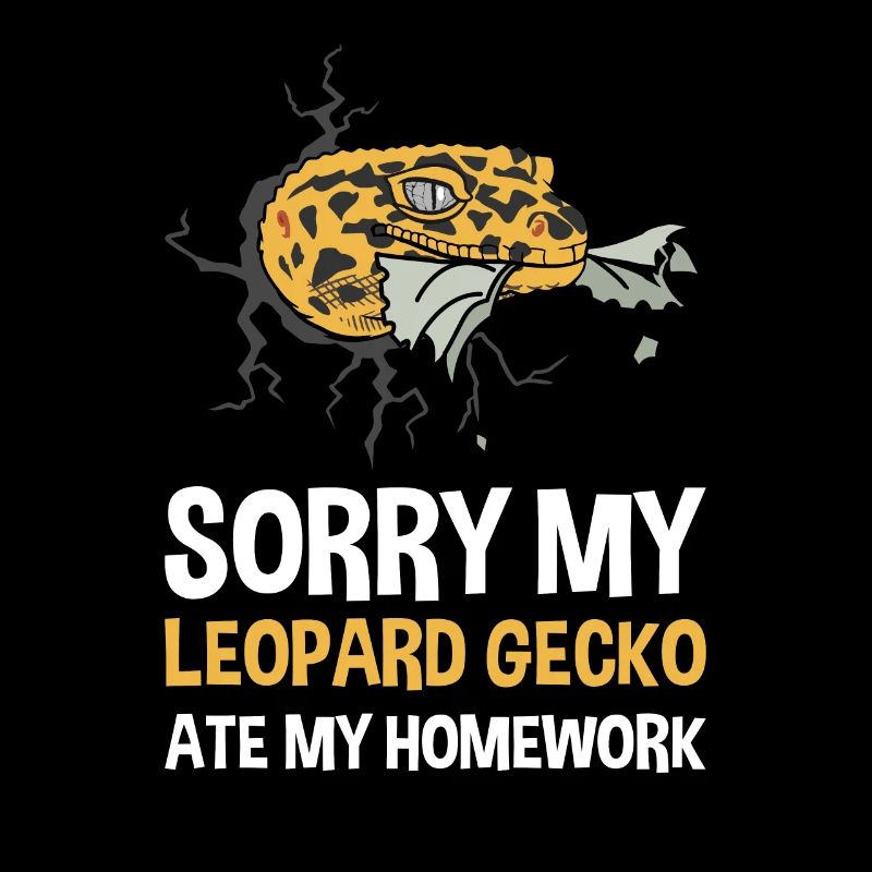 Léopard Gecko Devoirs Mangé
