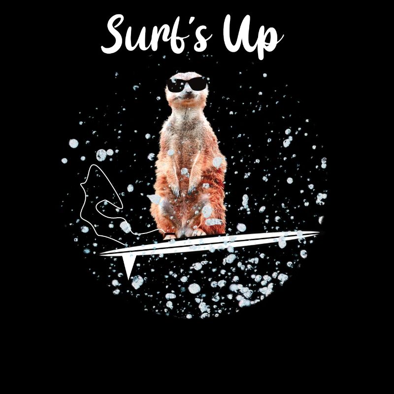 Erdmännchen putzig süß niedlich cool surfen Surfer