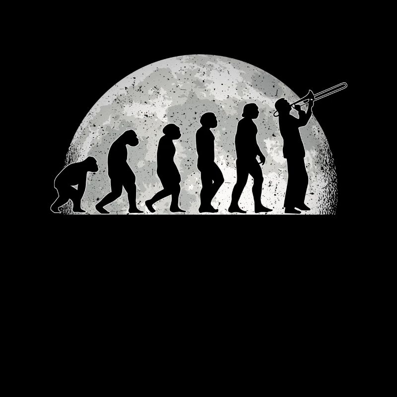 Trombonist evolution moon trombone joueur de trombone