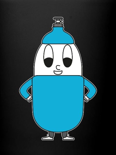 Helium bottle egg