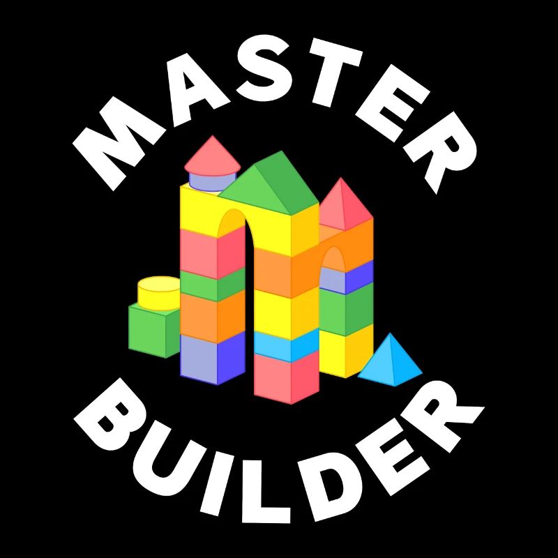 Master Builder Funny Building Blocks Gift Tower