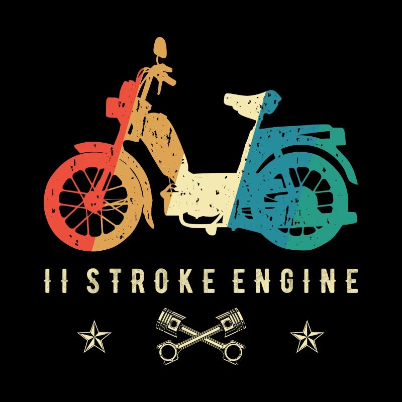 2 stroke engine 2 Takter Mobylette Cyclomoteur rétro cadeau