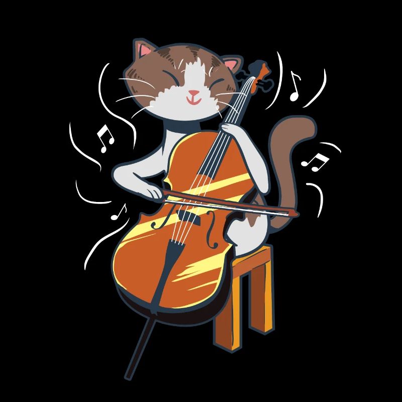 Un chat mignon joue du violoncelle pour violoncellistes