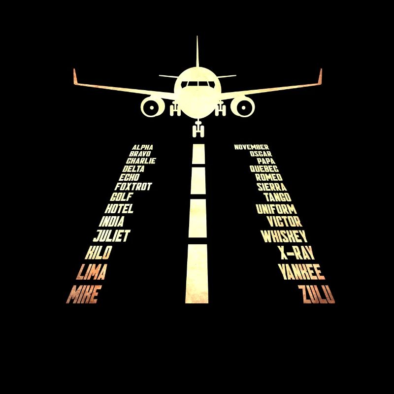 Airplane Pilot Alphabet Runway Pilot Gift