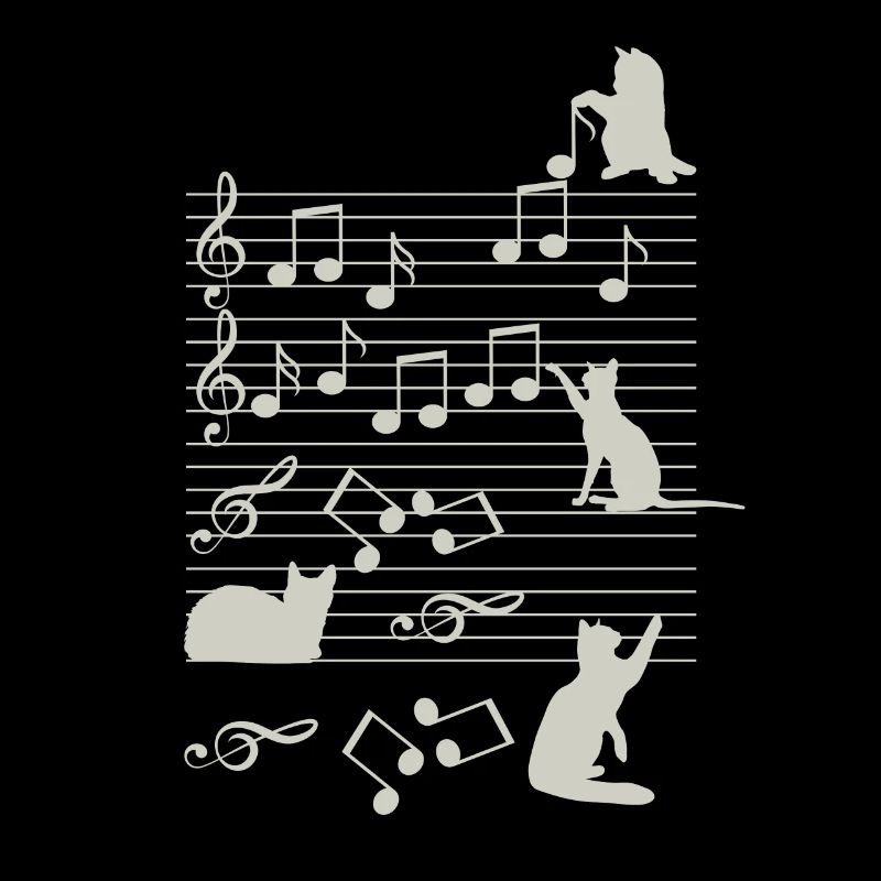 Katze Musik Note