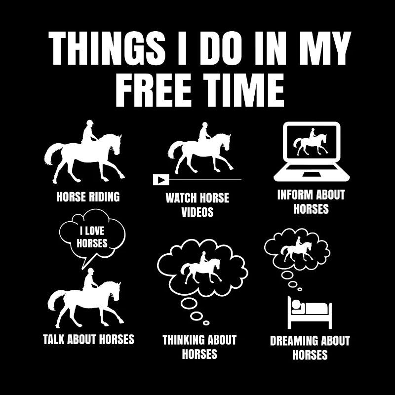 Les choses Que Je Dans Mon Temps Libre Fais des chevaux