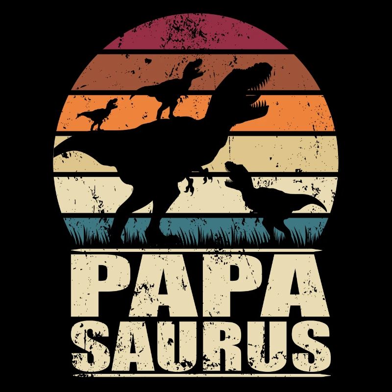 Papasaurus Dinosaurier Drillinge Vater Trex Dino