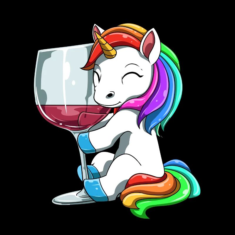 Vin drôle Boire une licorne