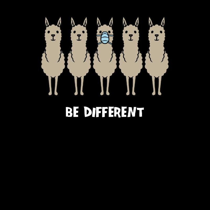 Be Different Lama Alpaca Respiratory Protection Lateral Thinker