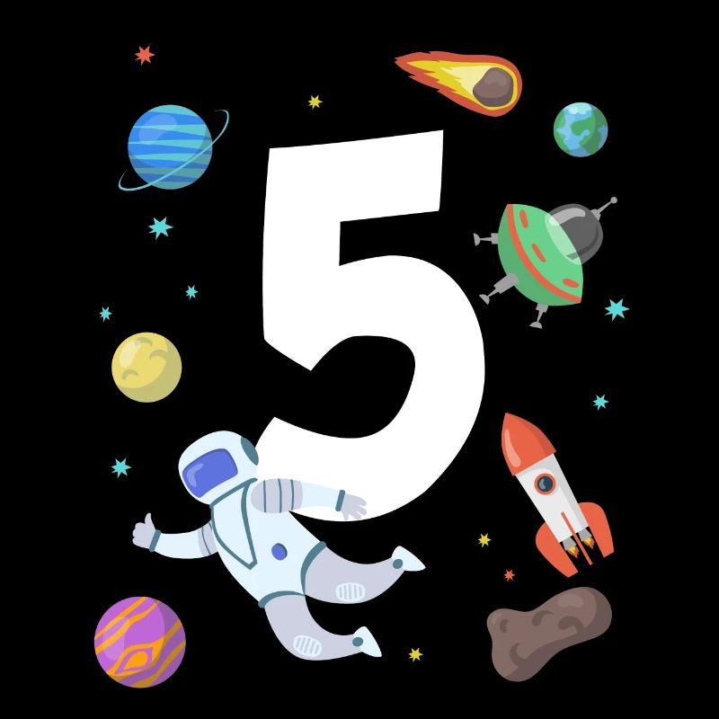 5ème anniversaire astronaute fusée 5 ans de l’espace