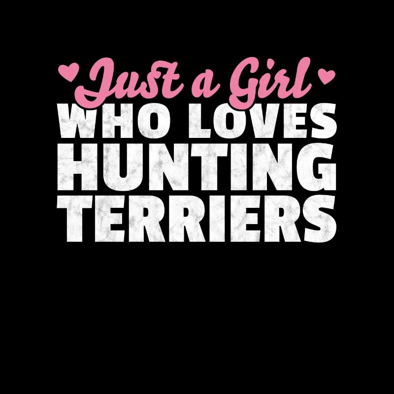 Mädchen das Deutsche Jagdterrier liebt Spruch