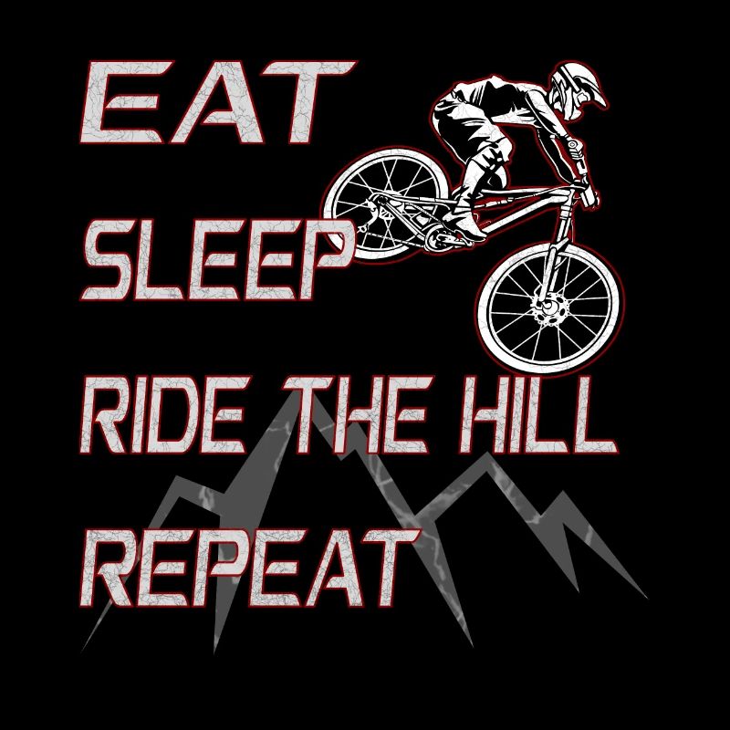 Downhill VTT Freeride VTT Biker Eat Sleep