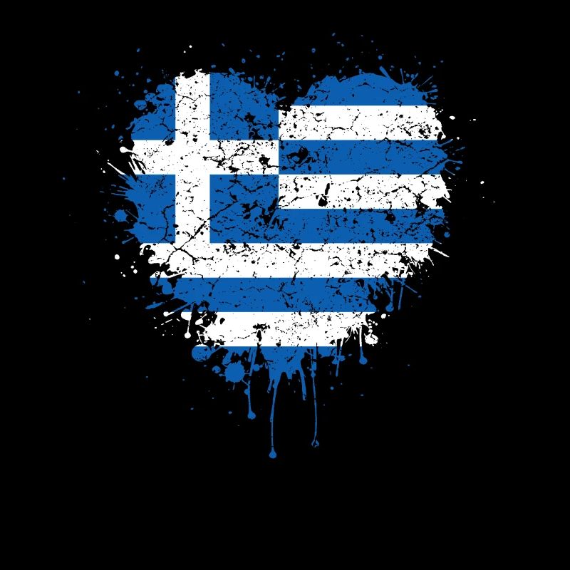 Grèce Drapeau coeur