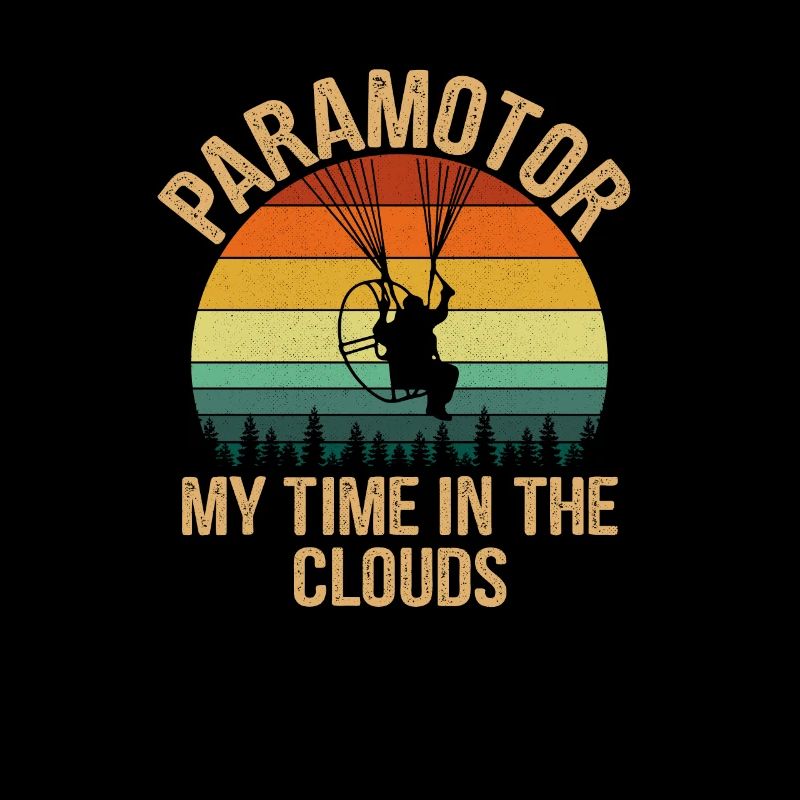 paramotor time in the clouds vintage, paramotor