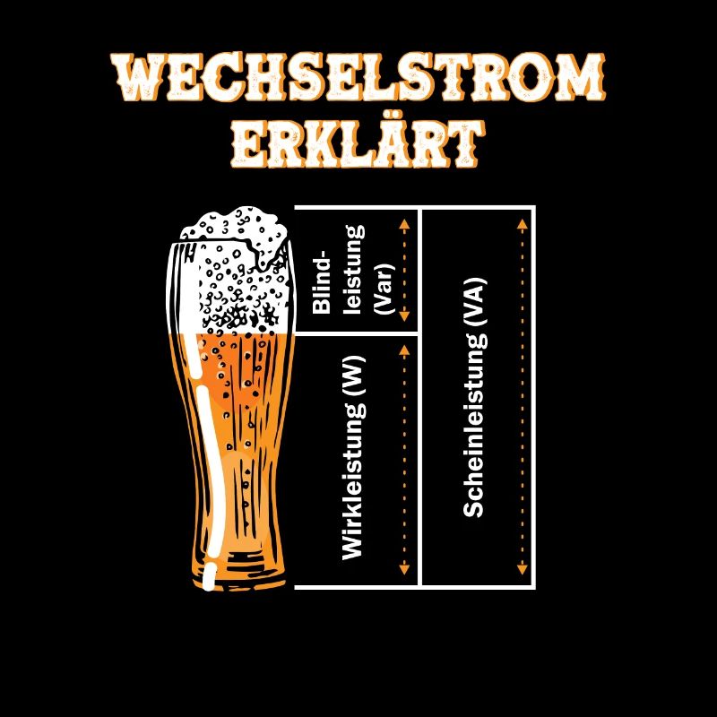 Wechselstrom Bier Elektriker Bierglas Geschenk