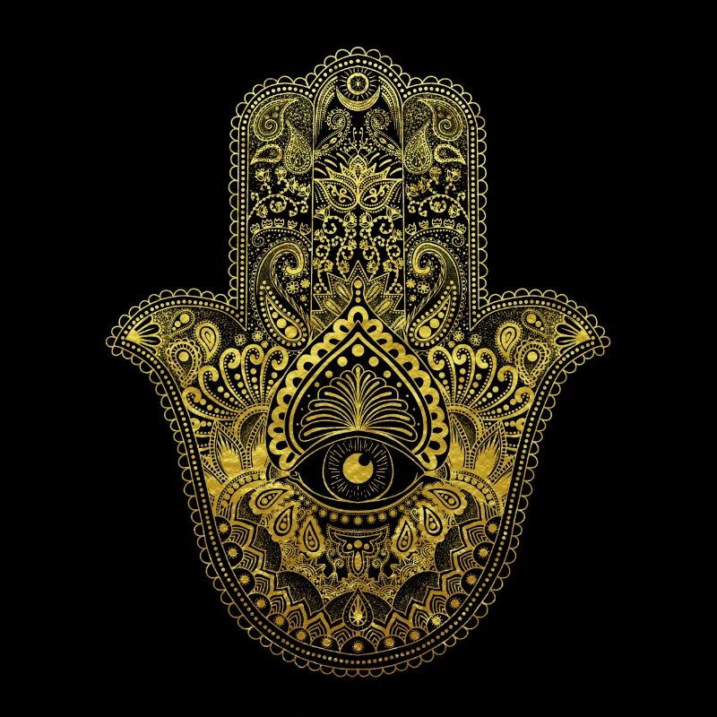 Glücksbringer Talisman Hamsa Hand Mandala Geschenk